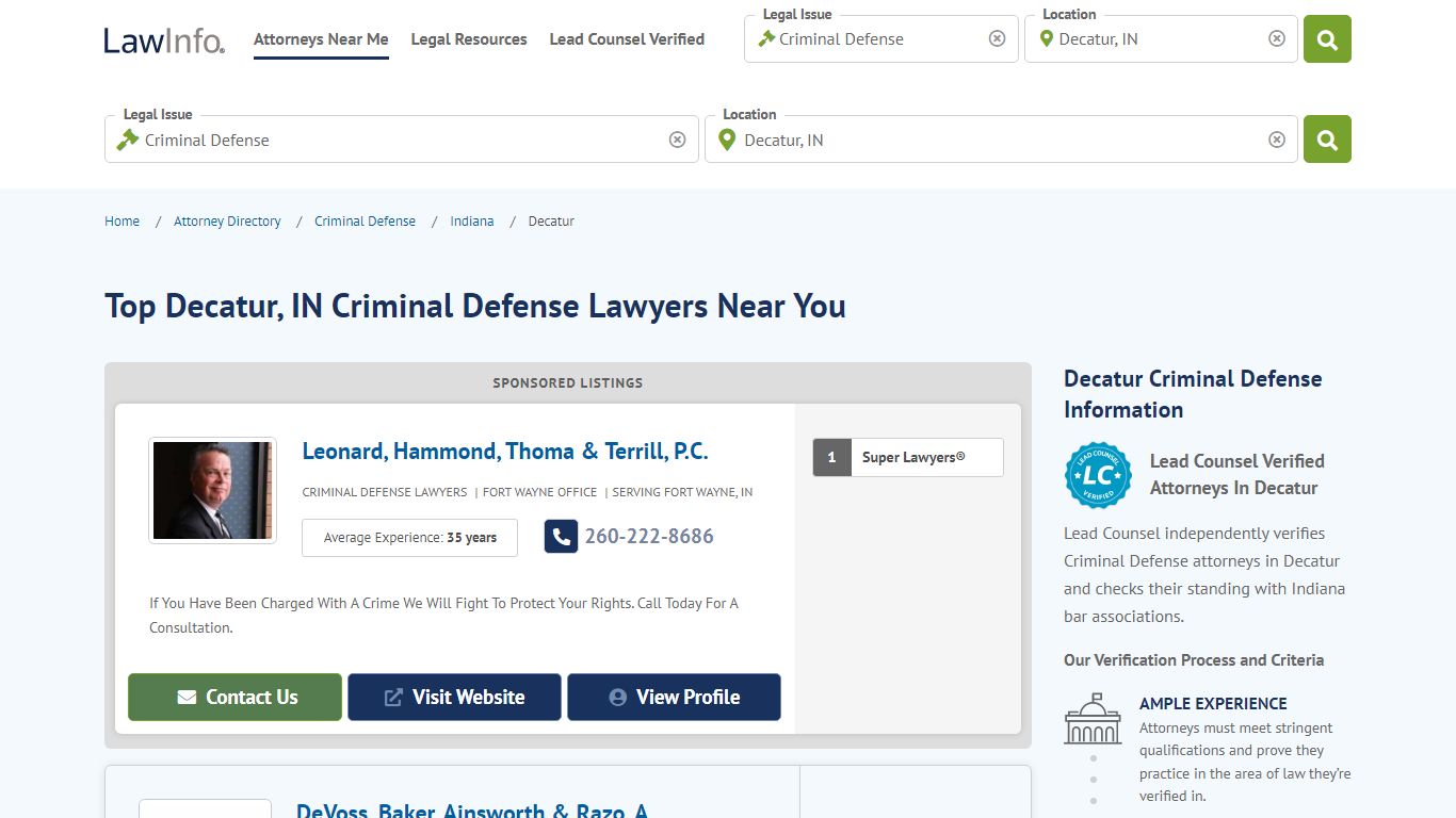 Find Top Decatur, IN Criminal Defense Lawyers Near You - LawInfo